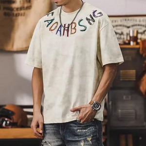 front print short sleeve t-shirt A0682