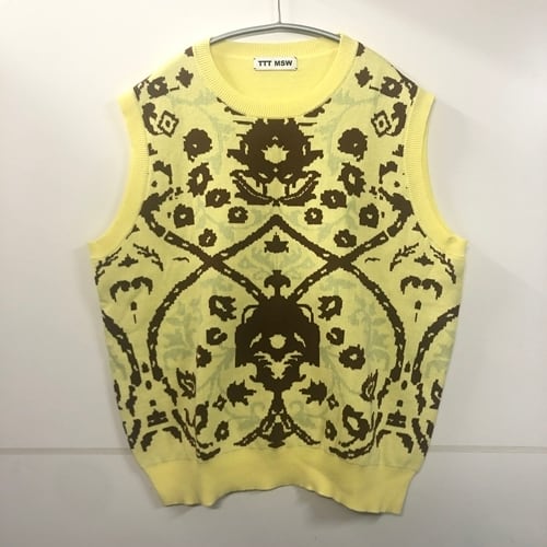 TTT MSW ティー 21ss Persia Knit Vest イエロー M【表参道t09