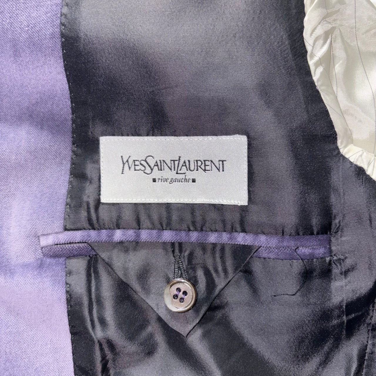 2005AW YVES SAINT LAURENT by Stefano Pilati purple velvet tailored jacket