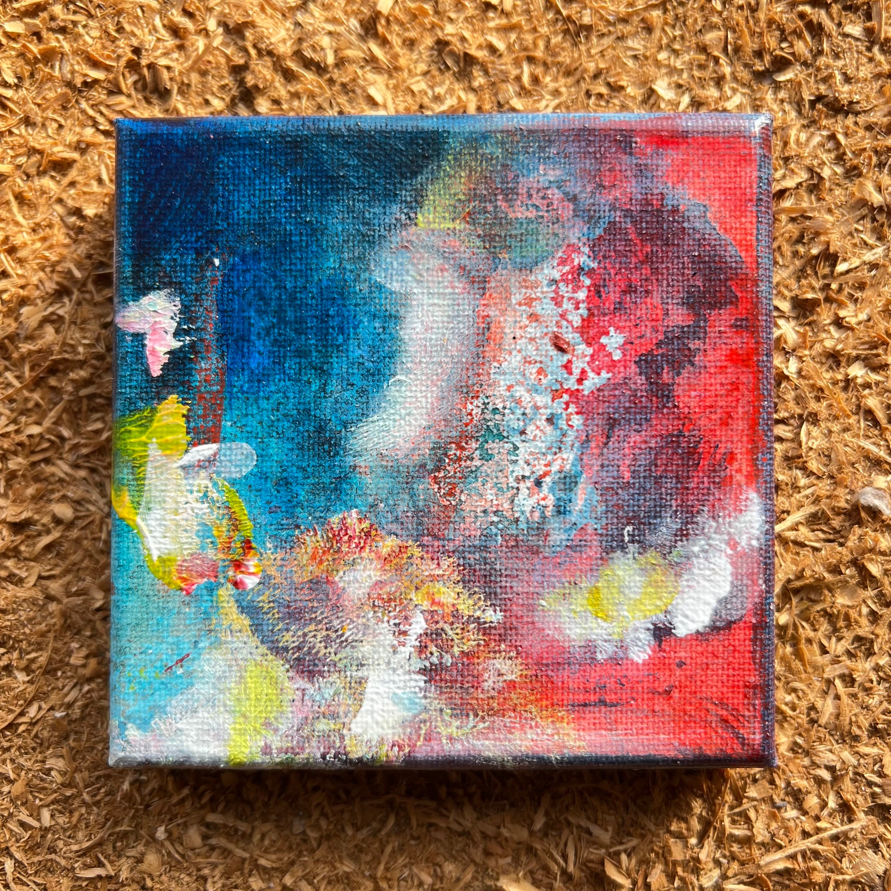 005_モダンアート 抽象画 キャンバス(220mm✖️273mm)_R04 | そんざい