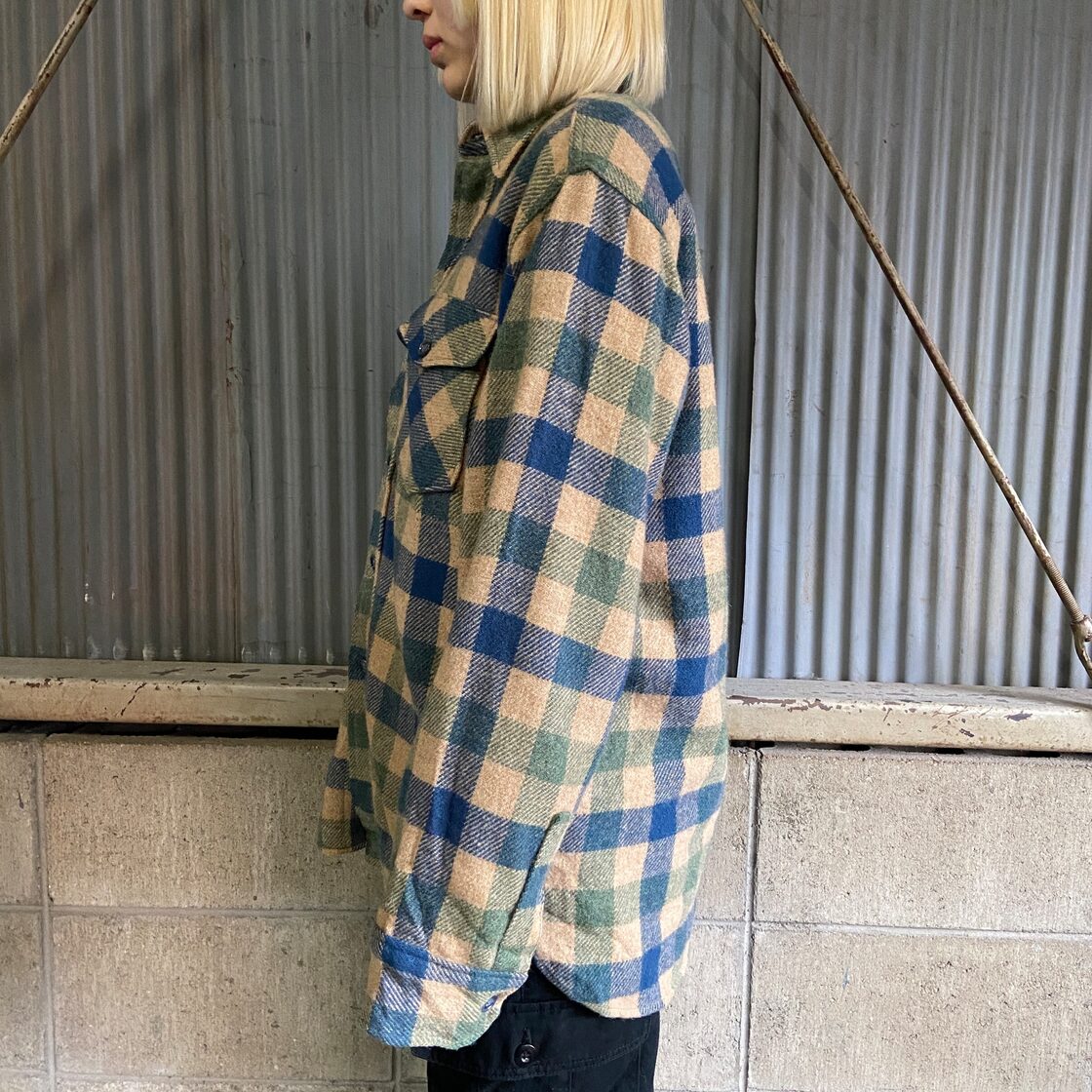 Woolrich 80年代 チェックネルシャツ サイズL USA製 80年代 USA製 