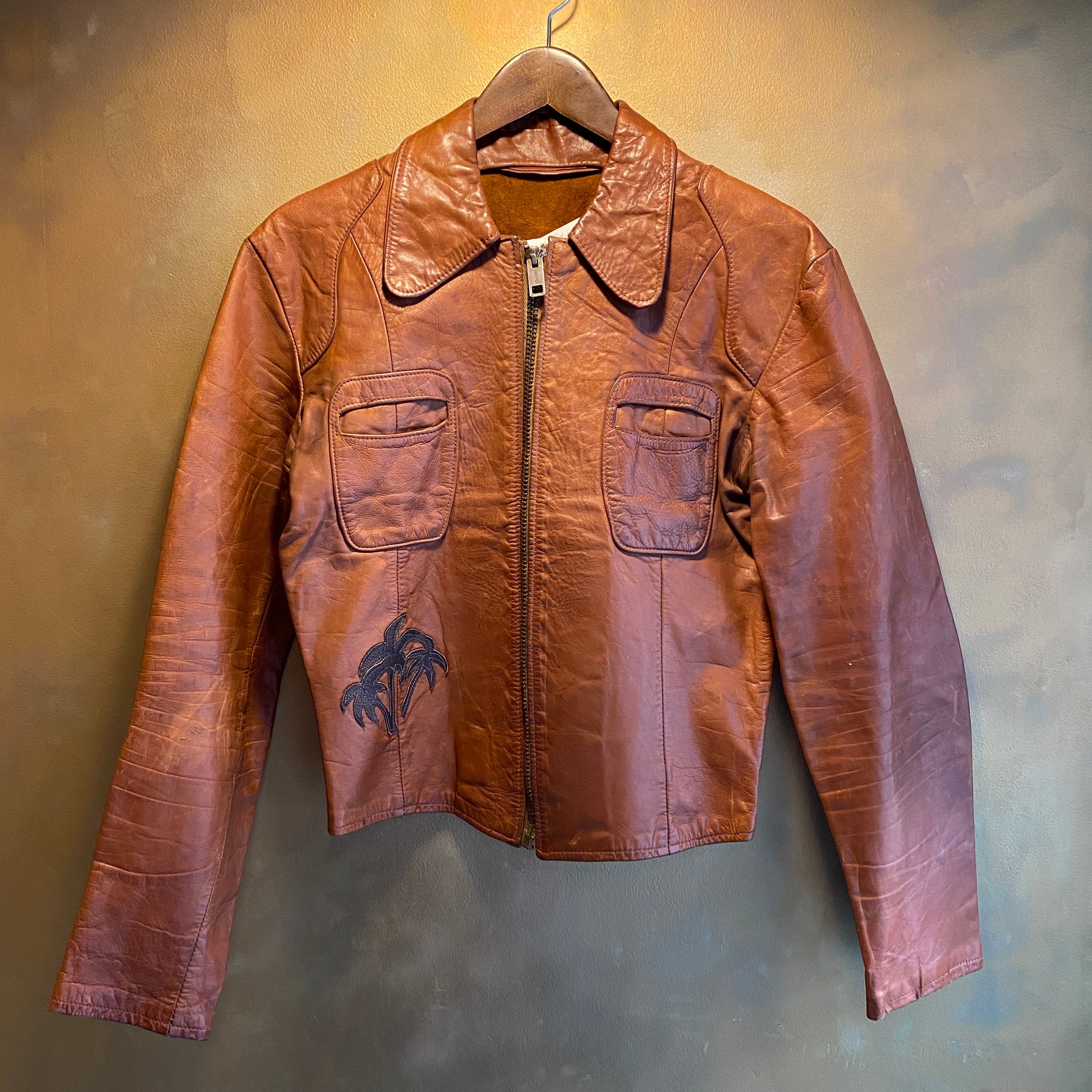袖丈59cm70s WELLINGTON Craft Leather jacket - レザージャケット