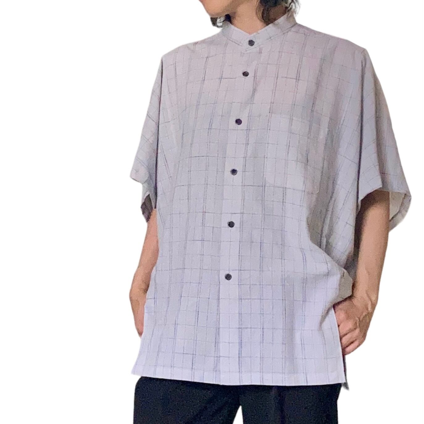 ZOZOTTE リメイク ドルマンリーブシャツ/グレー系チェック柄