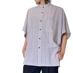 ZOZOTTE リメイク ドルマンリーブシャツ/グレー系チェック柄