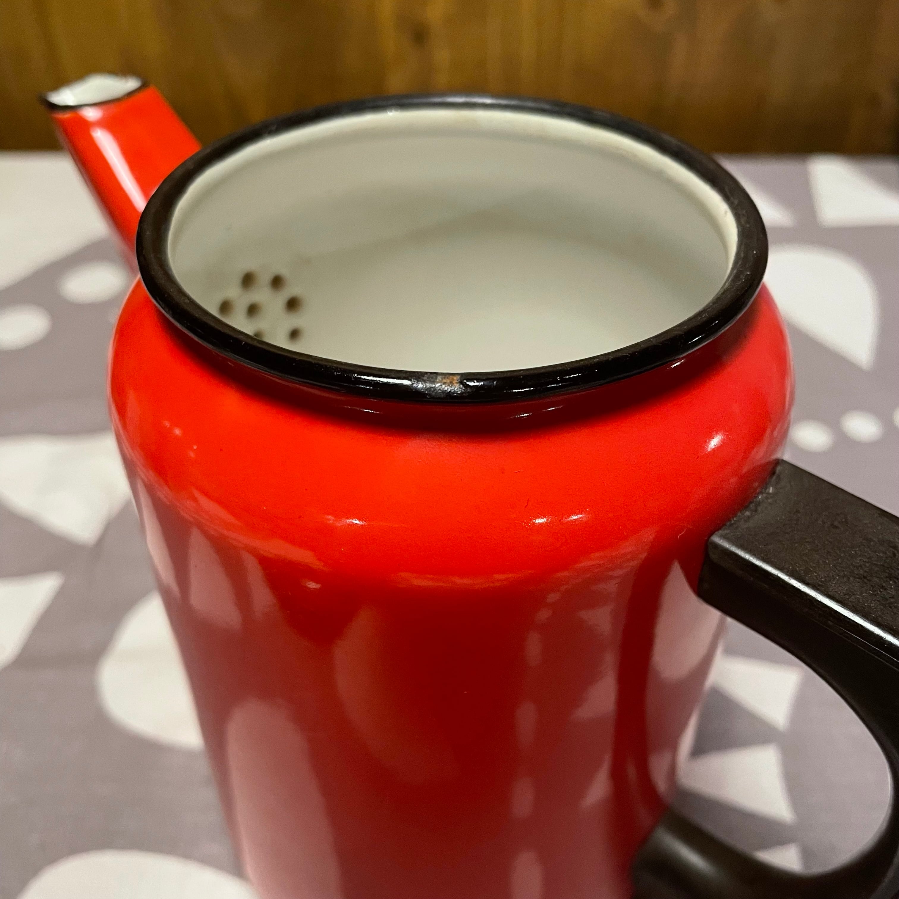 スウェーデン KOCKUMS コクムス ホーロー ケトル ヴィンテージ 赤 red