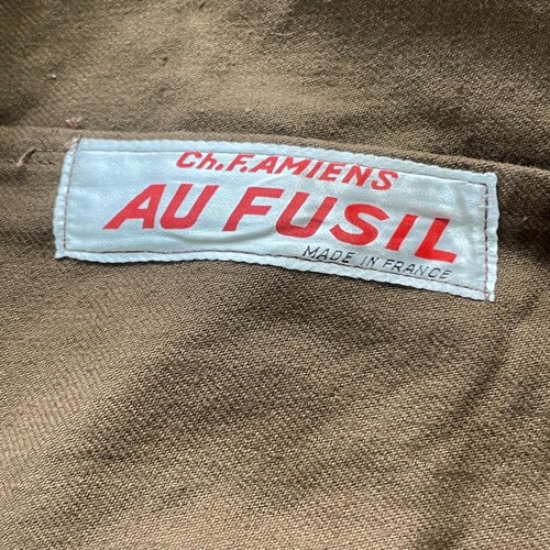 50-60s AU FUSIL 刺繍タグ ブラウン フレンチワークジャケット 詳細写真2