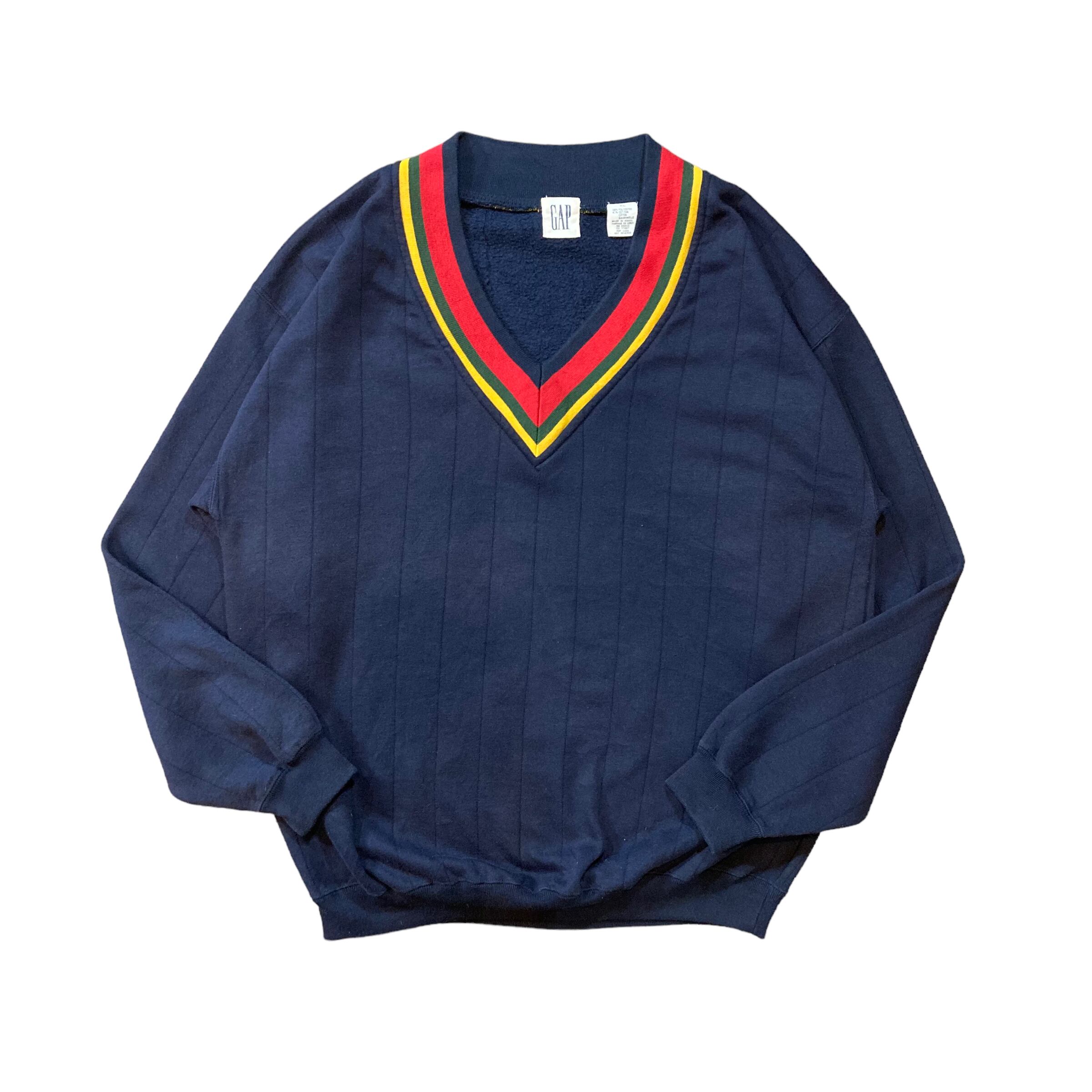 GAP 90's KORIA製 スウェット セーター XL Vネック No.524