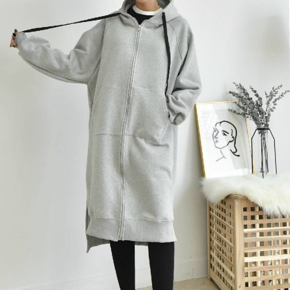 ポケットロングジップパーカー 3ocean レディースアパレル オトナ女子 ワンピース