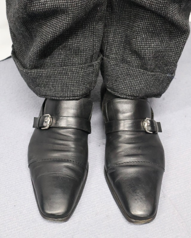 【GUCCI】monk strap leather shoes