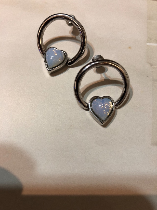 HEART BEADS RING earring #LA18011P　両耳