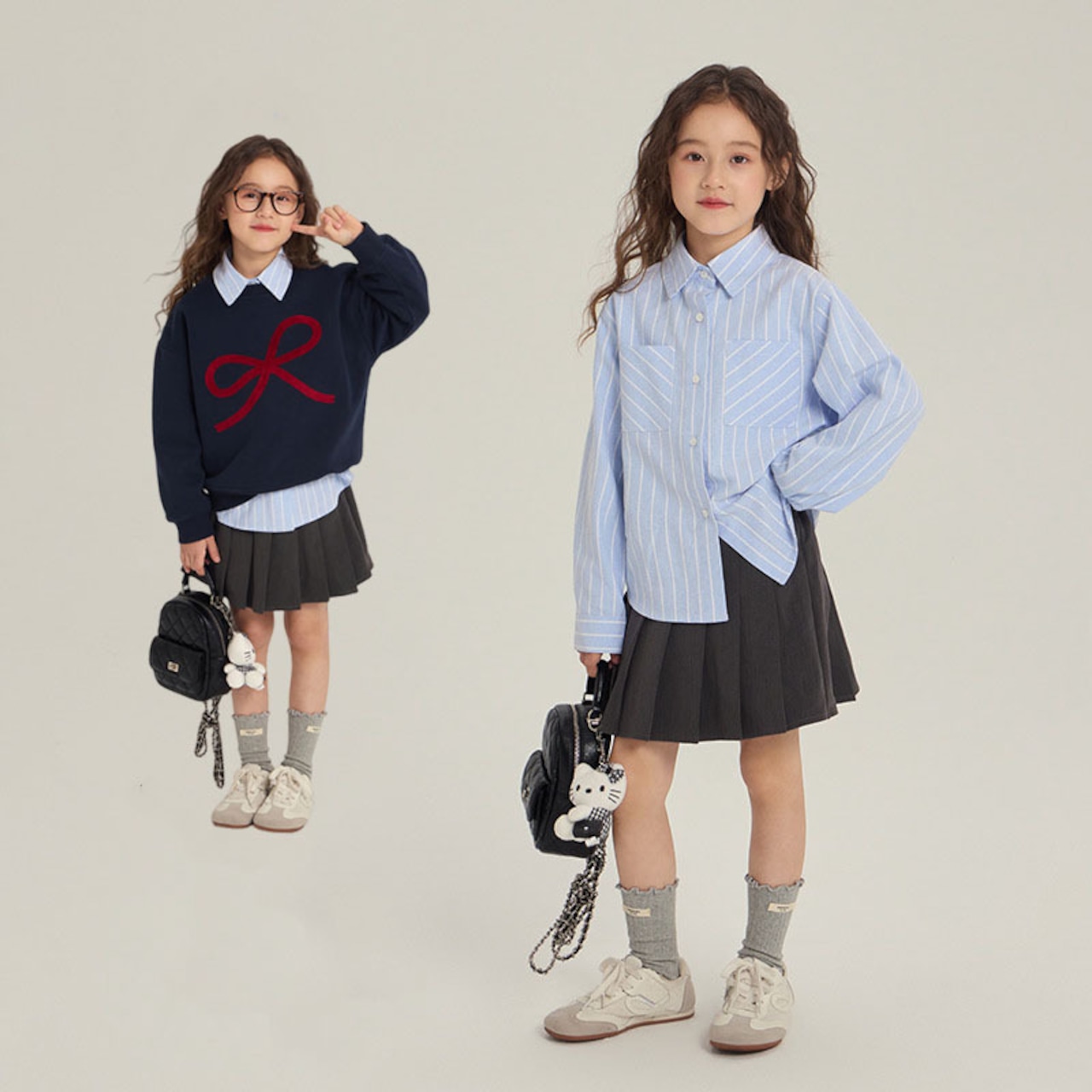 秋水色ストライプTシャツ