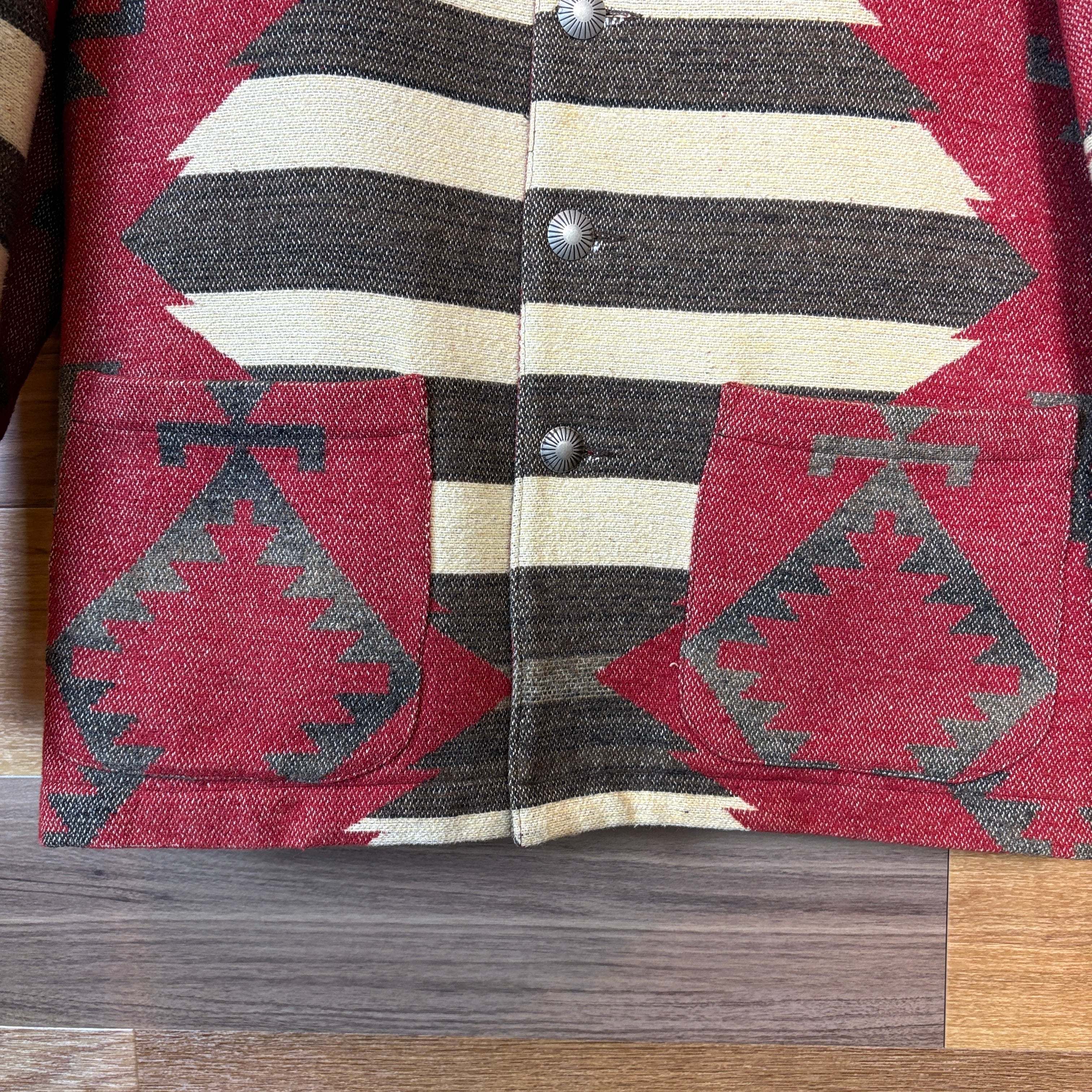 USA製 90s Ralph Lauren POLO COUNTRY ネイティブ柄 ラグジャケット