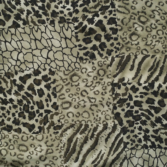 moss green leopard pattern switching design l/s shirt