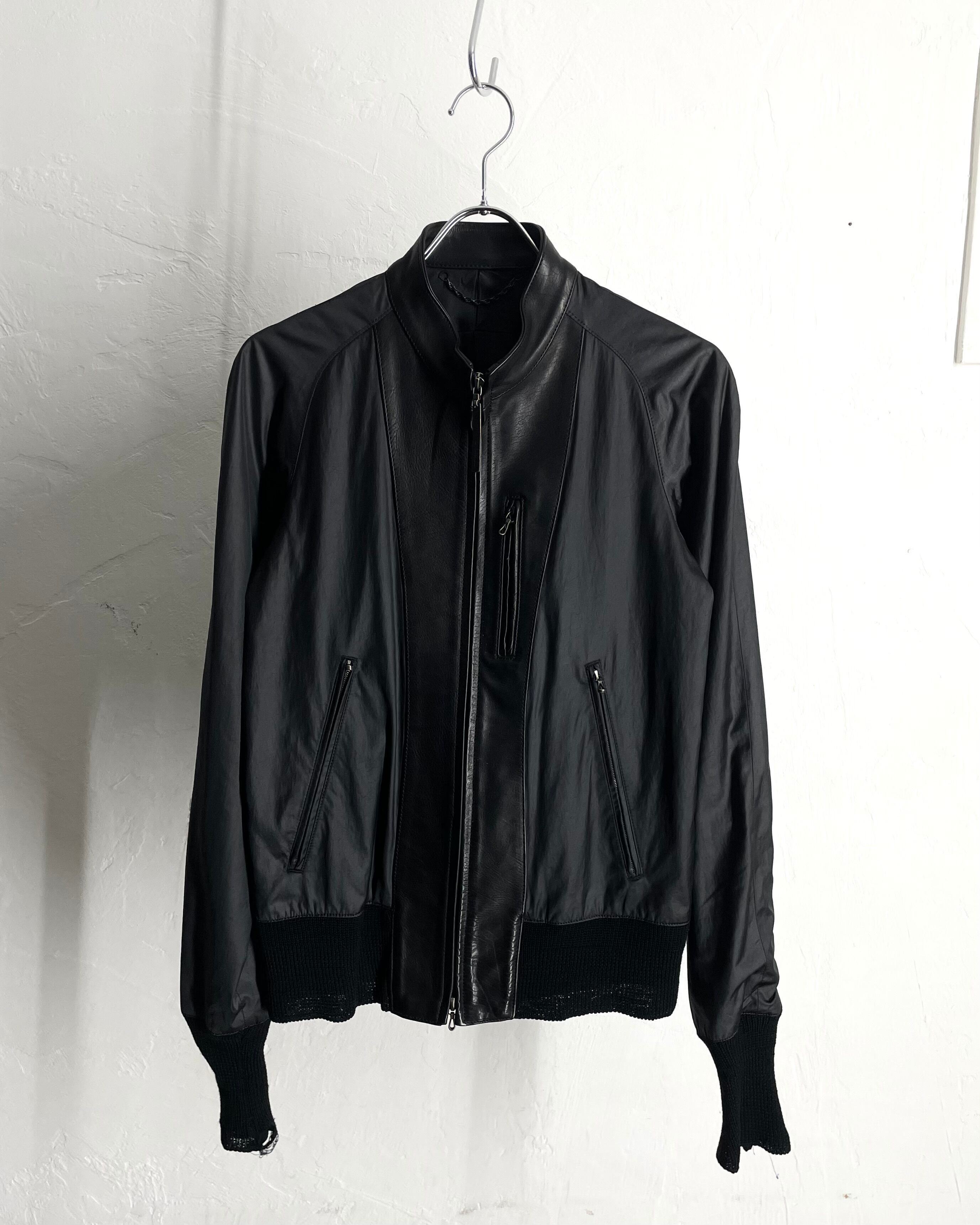 The Viridi-anne Leather×Nylon Switching Jacket | VOLAR