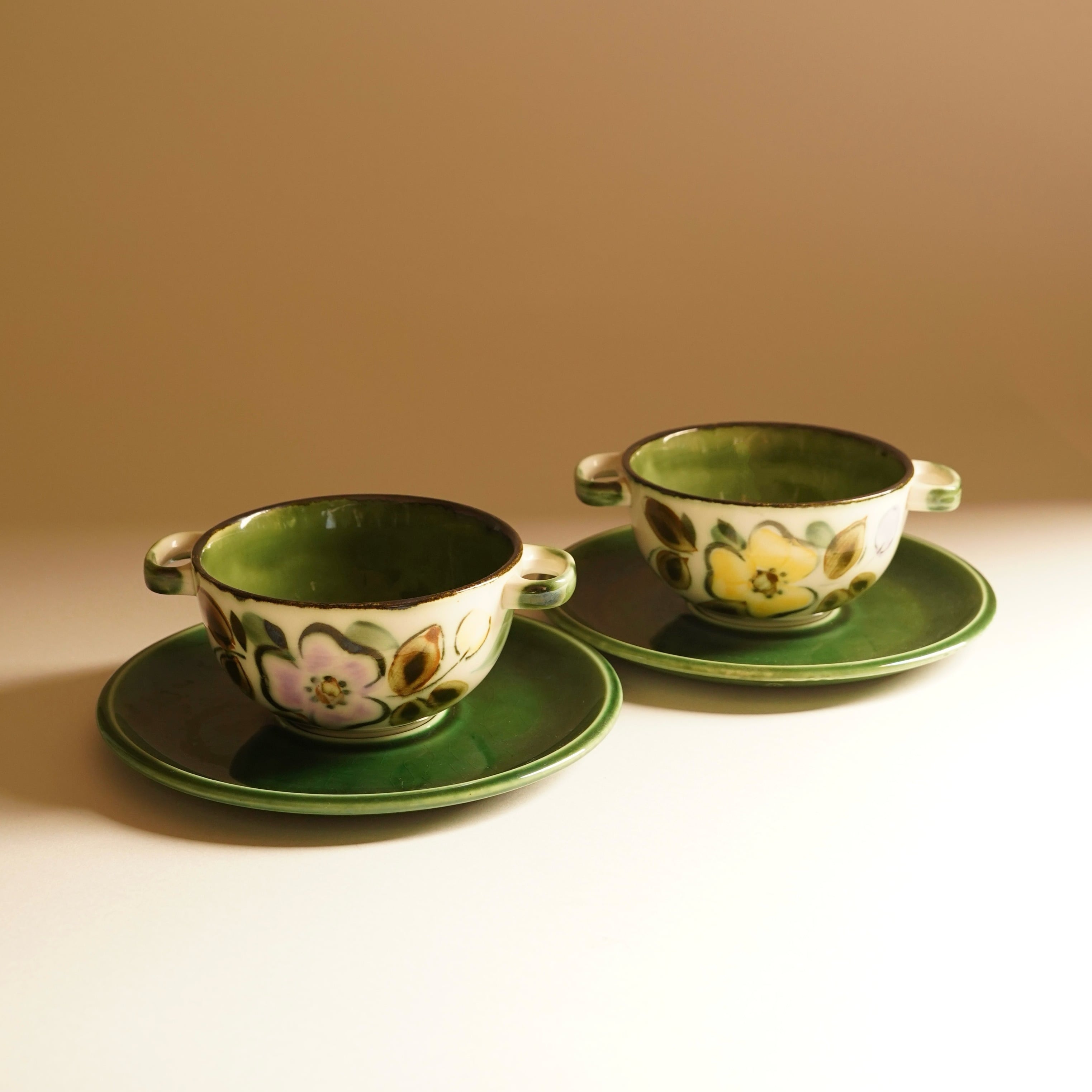 ベルジアンヴィンテージ スープカップ＆ソーサー ペア | unorare