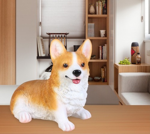 コーギー 貯金箱 マネーバンク コインバンク 大容量 かわいい 動物 雑貨 置物 オブジェ オーナメント ギフト