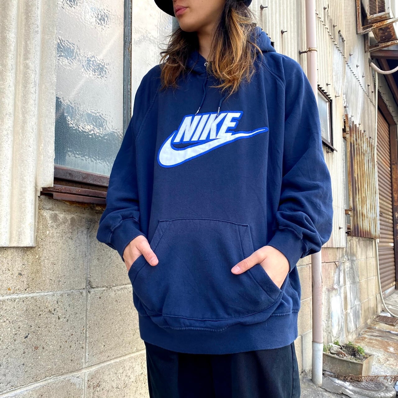 【レア】NIKE ヴィンテージ パーカー ビッグロゴ XL