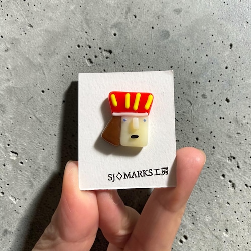 SJ MARKS工房　ガラスブローチ