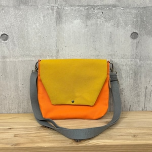 お値引きカラー‼️【選べる紐付】-* Messenger Shoulder *-【オレンジ×マスタード】
