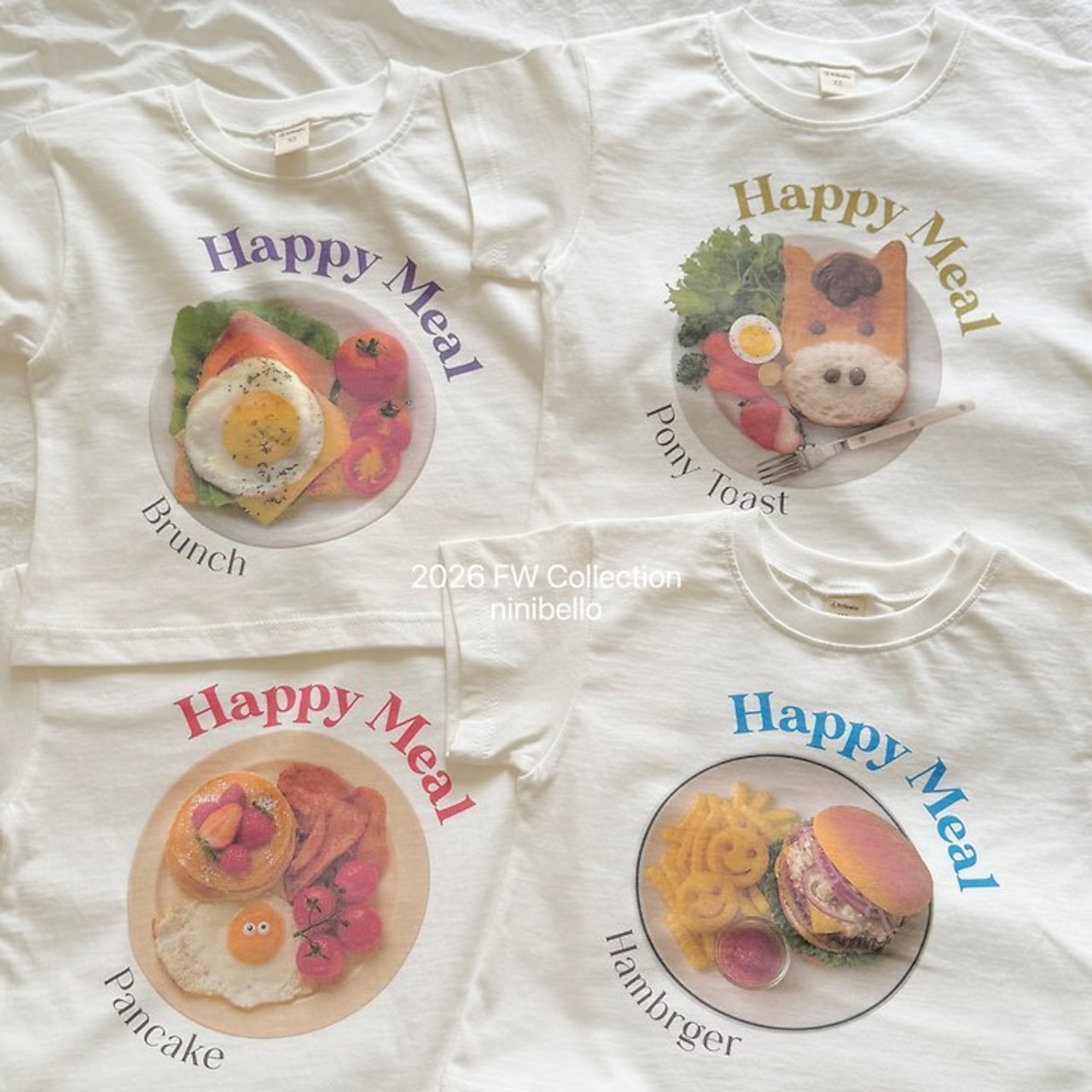 韓国子供服 / ninibello / Happy Meal T-shirt/ 半袖Tシャツ *XS~XXL*