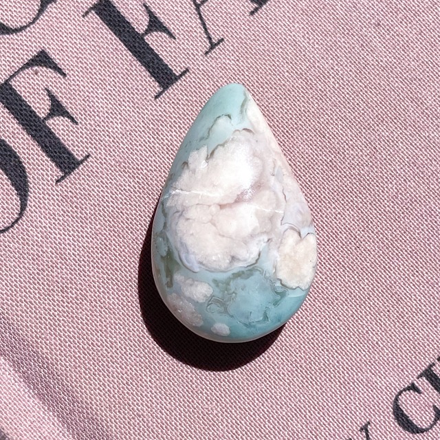 Green Cherry Blossom Agate Drop 1 ✧ グリーンチェリーブロッサムアゲート (桜瑪瑙)