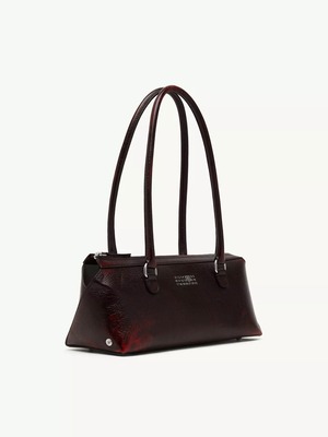 【26AW | WOMEN】MM6 エムエムシックス / バウレット」バッグ ミディアム クラックルレザー SB6ZH0040P9353