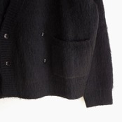 meanswhile  Mohair Double Knit Cardigan  Off Black MW-KT25203