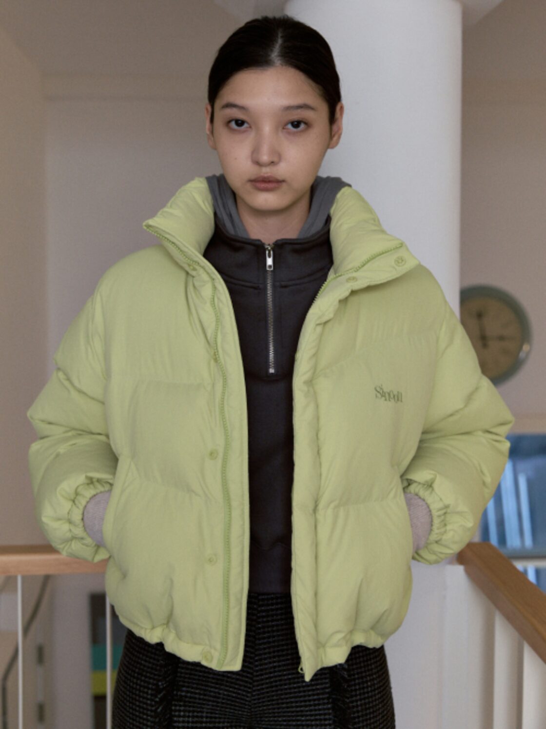 SINOON] PUFFER DOWN JACKET (GREEN) | Pay ID