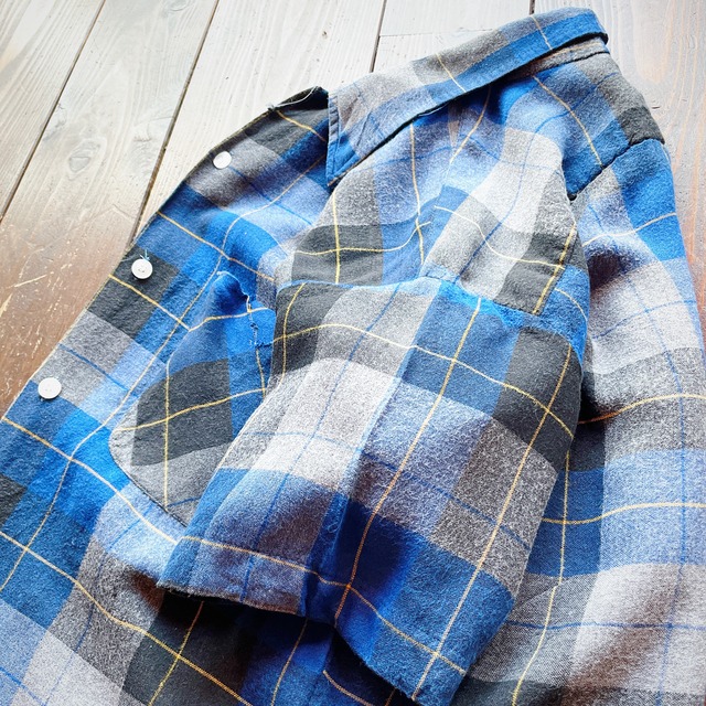 60s GRANT CREST 〝GRANELA〟 Ombre Check Rayon Shirt / Size表記  
