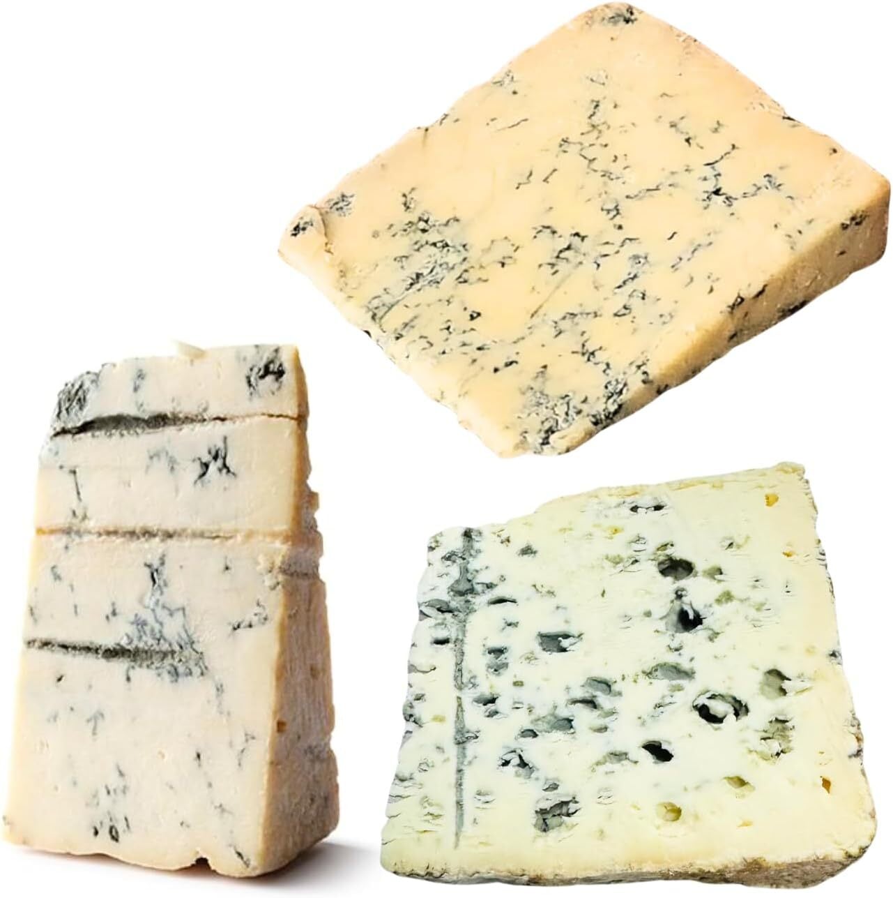 世界三大青かびチーズ セット (ゴルゴンゾーラ ピカンテ、スティルトン、ロックフォール)青かび 切りたて Top 3 Blue Cheese in the world Set Handcrafted Artisan Freshly Cut Assorted (GORGONZOLA PICCANTE, STILTON, Roquefort)