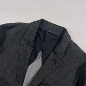 Crocodile クロコダイル ヘリンボーン柄 テーラードジャケット カバーオール LL /ダークグレー系 メンズ