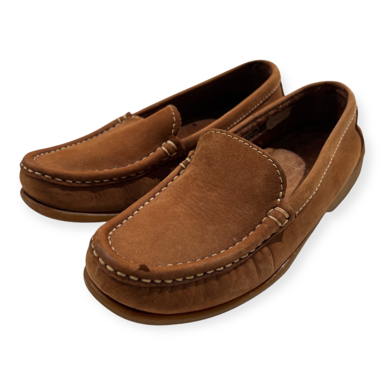 REGAL リーガル ヌバック モカシン スエード レザー スリッポン 24.0 /キャメル/日本製/レディース