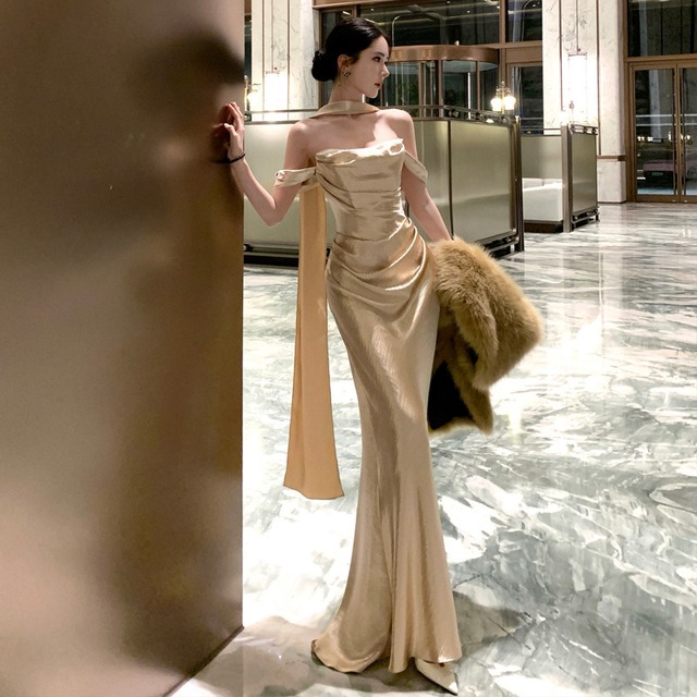 Lady's coco ロングドレス キャバドレス セクシー オフショルダー チューブトップ ドレス 上品 二次会 披露宴 パーティー デート 女子会 LW2-CD6-141-93090850