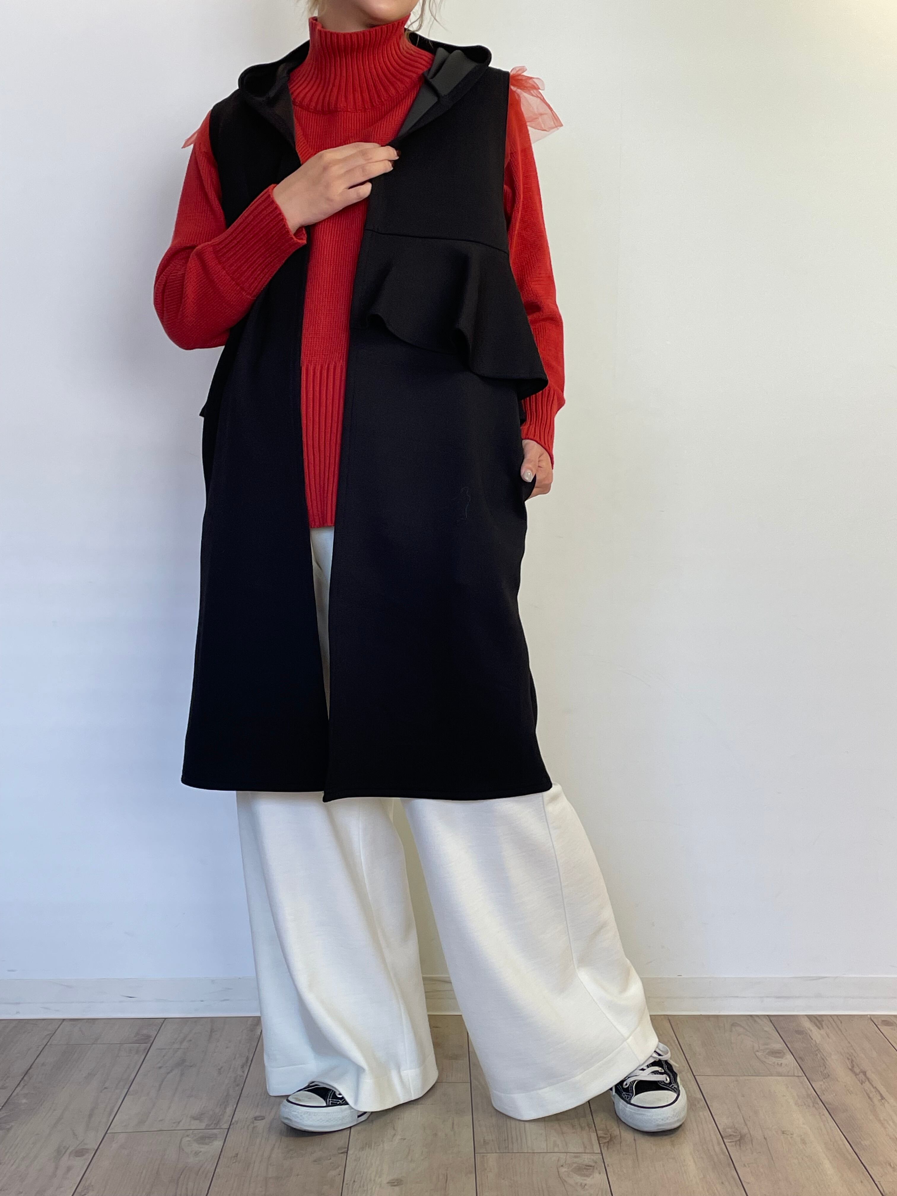 MARIS STELLA ロングコート プリーツ 