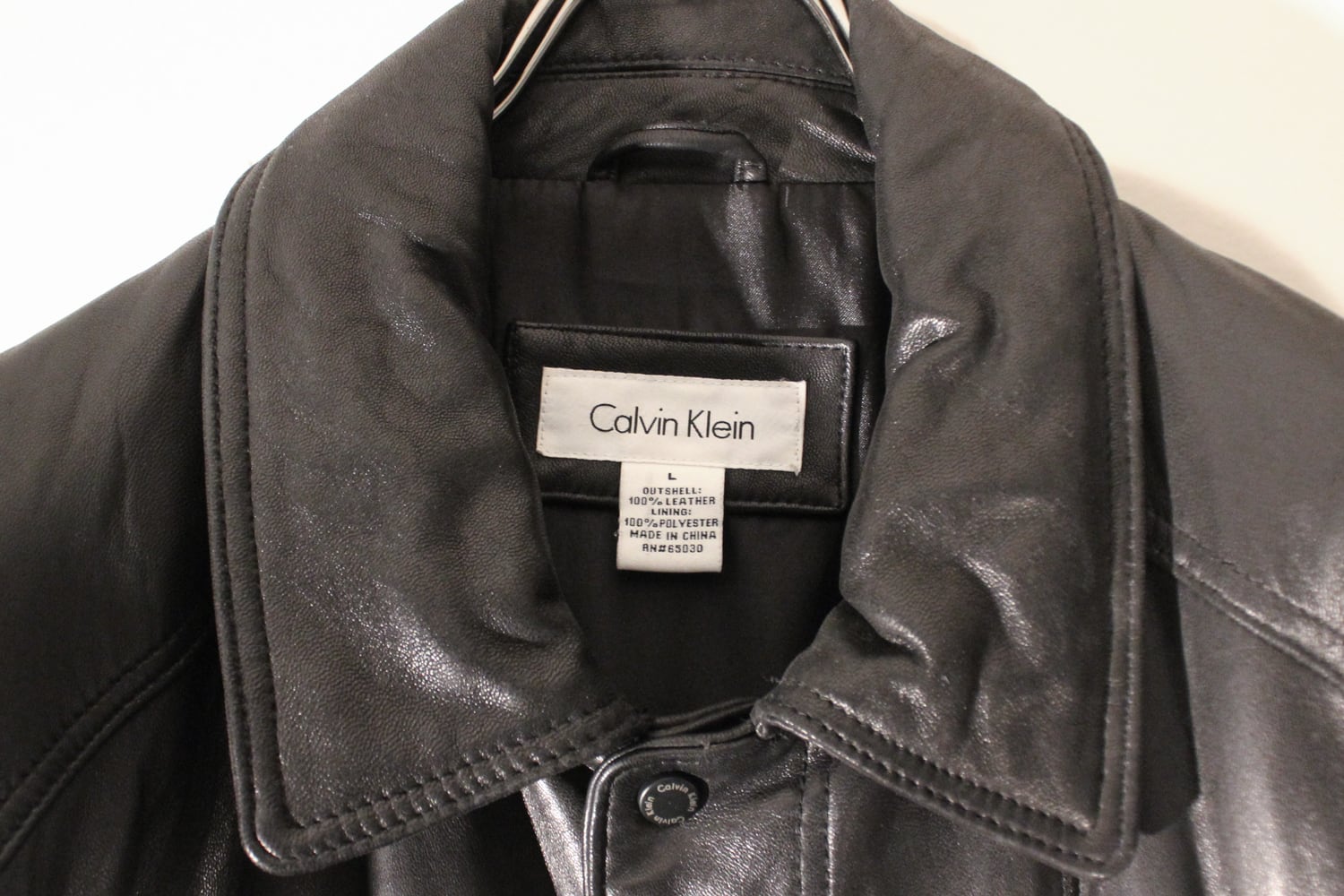 90年代 USA古着 ☆ カルバンクライン 】 90s Calvin Klein lam leather