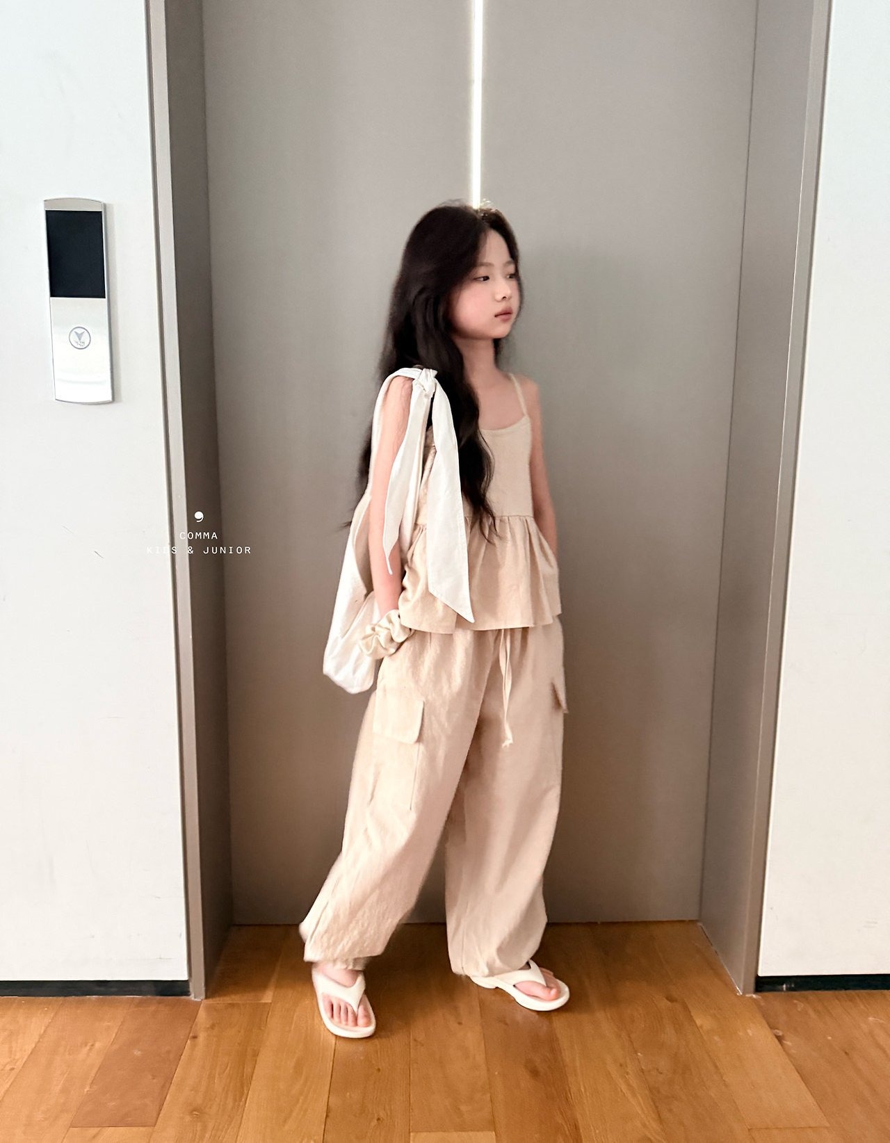 [COMMA] Linen joggers (140/150) / [콤마] 린넨조거 (140/150)