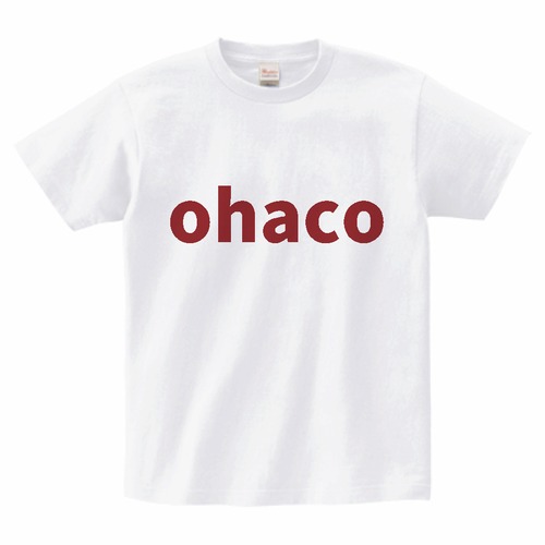 復刻版！初代オハコTシャツオリジナル2025ohacoロゴ赤ワインレッド