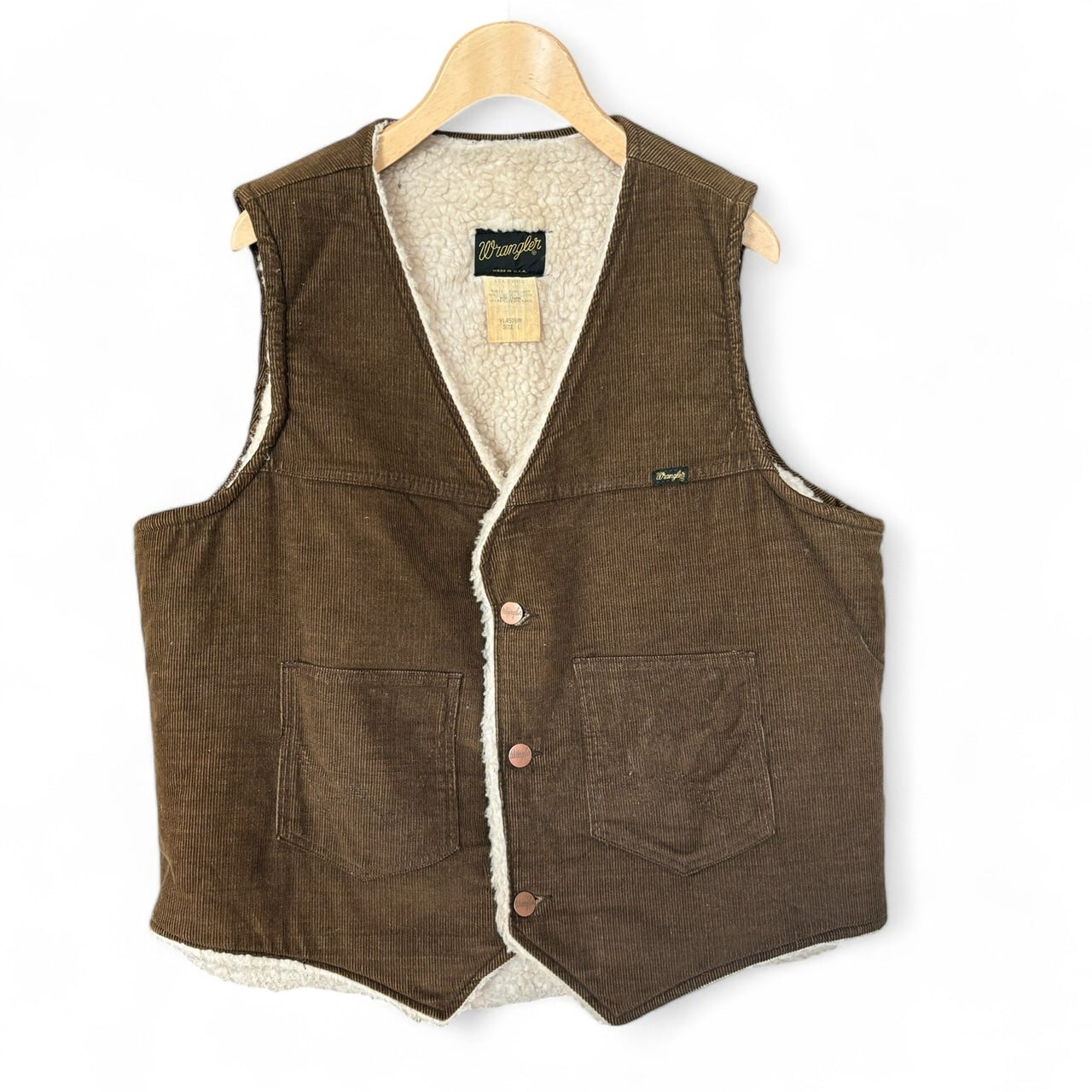 70s USA製 Wrangler corduroy vest