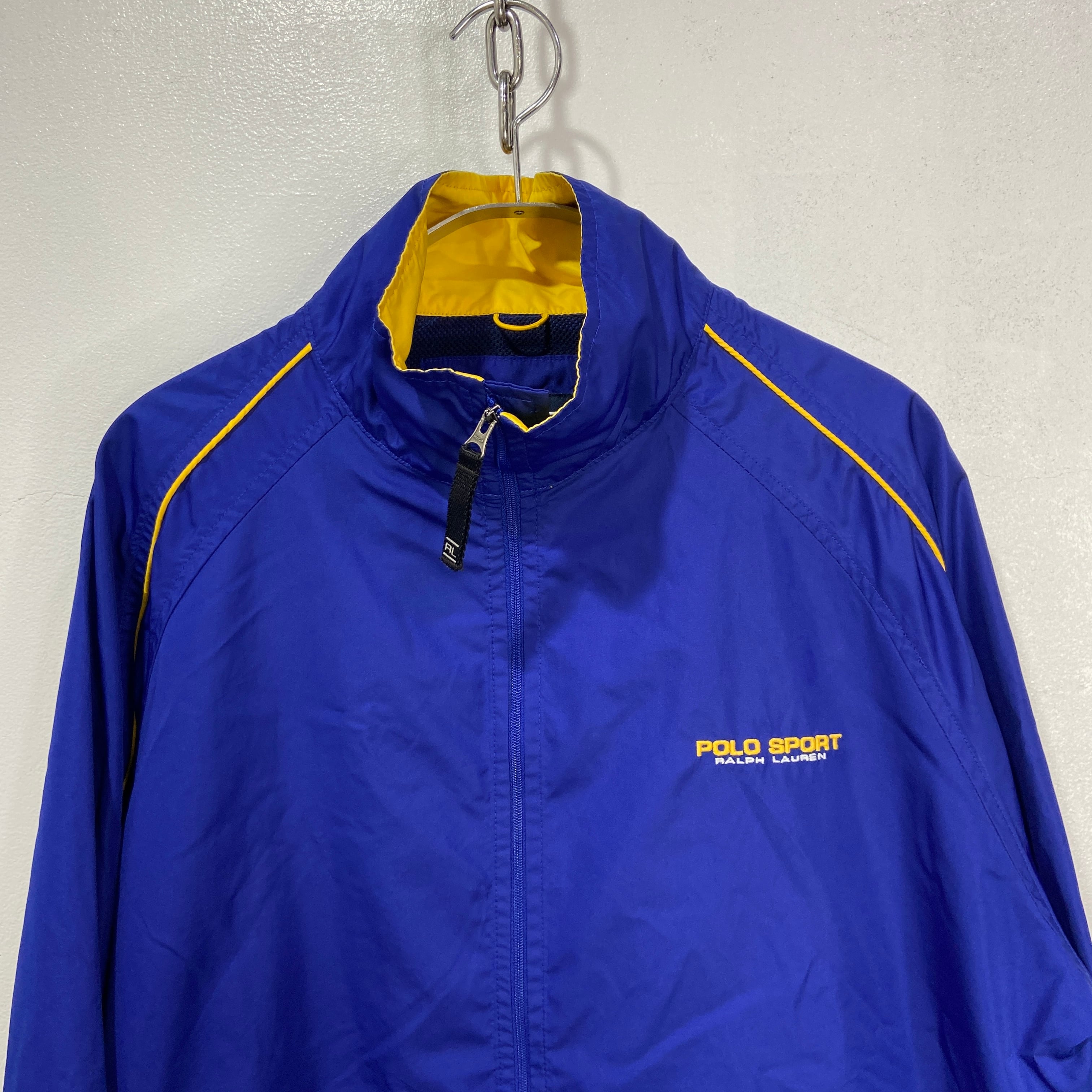 90s POLO SPORT ラルフローレン ナイロンジャケット ブルー M | 古着屋 Uan