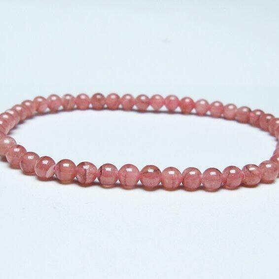 インカローズ ブレスレット 4mm ロードクロサイト ブレス 一点物 メール便可 [M便 1/10] 111-46684