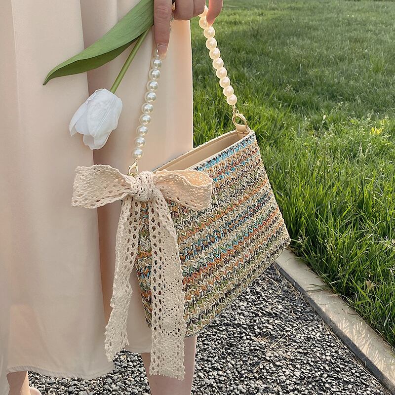 サマーパールチェーン 夏物 真珠 メッセンジャーバッグ Tiancai_Wing_Bag81898895719