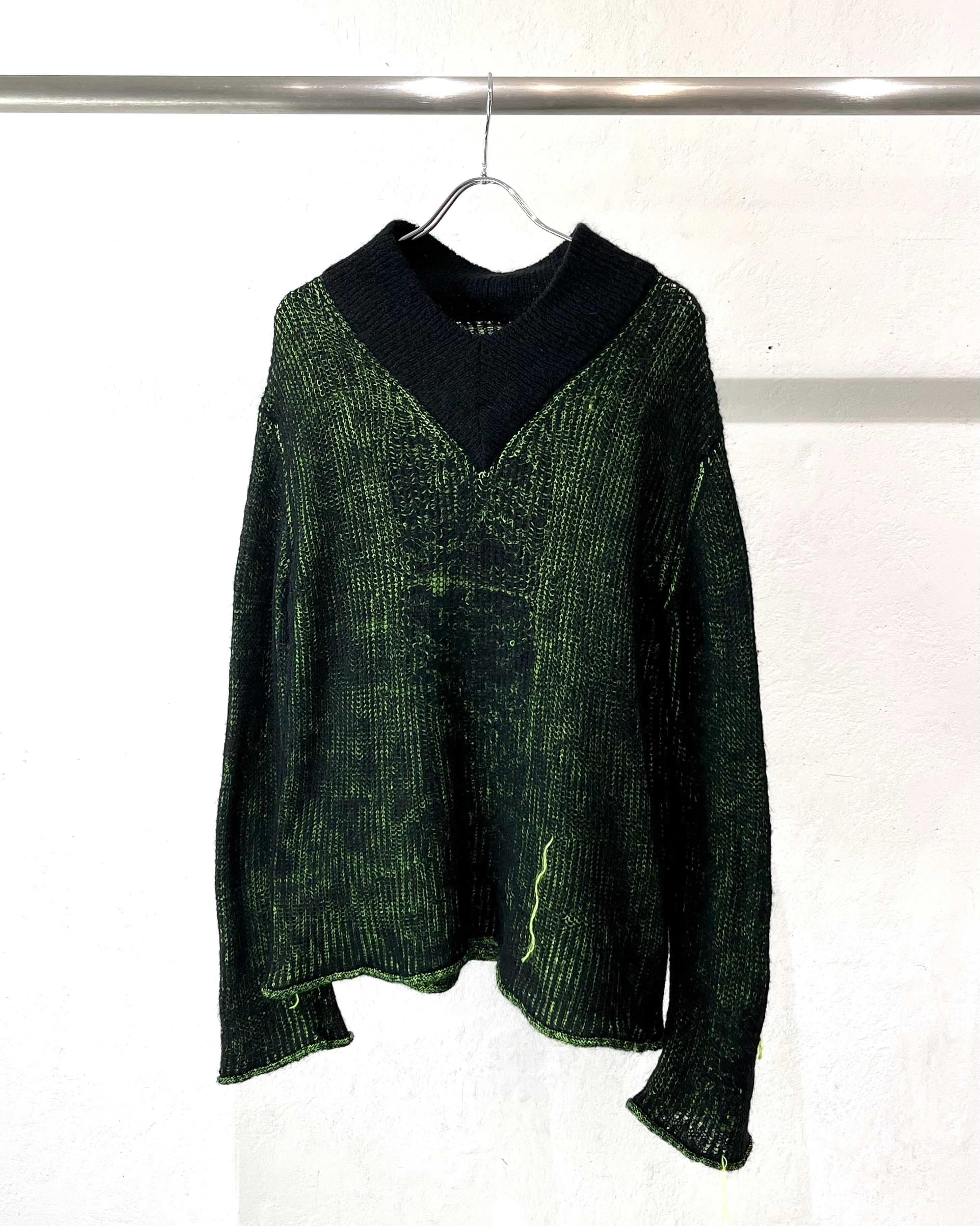 2018AW MM6 Maison Margiela V-Neck Mohair Knit ITALY製
