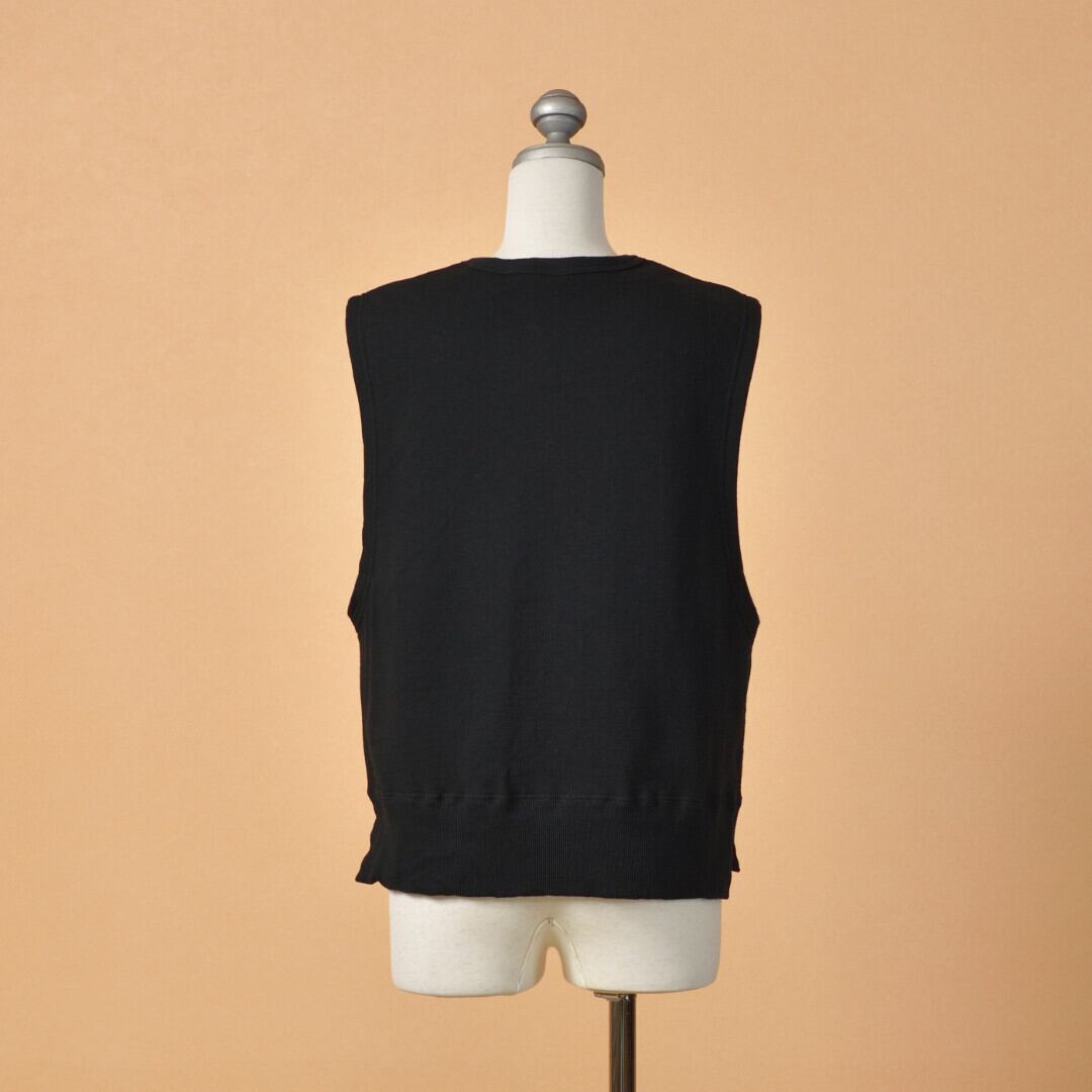 prit プリット エコ裏毛プルオーバーベスト・ブラック