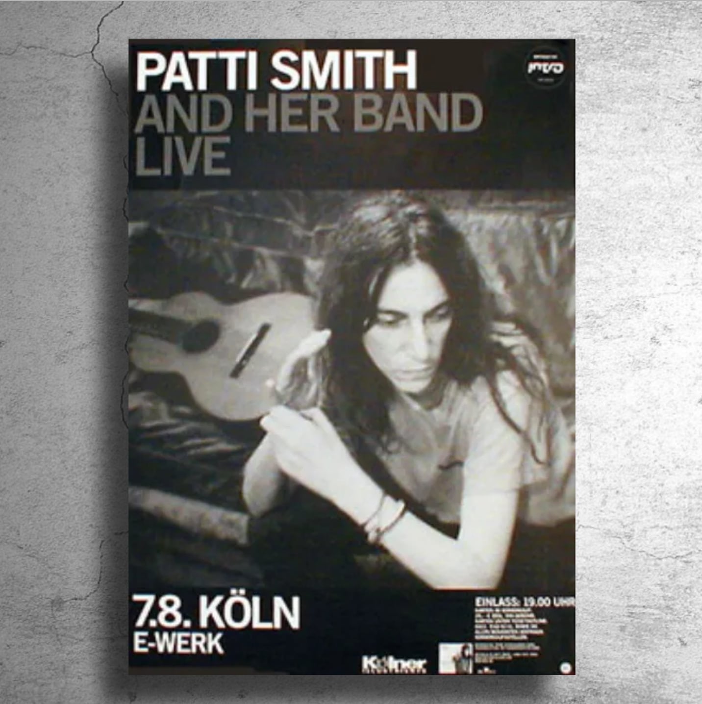 台紙付き　Patti Smith  パティースミス　vintage ポスター
