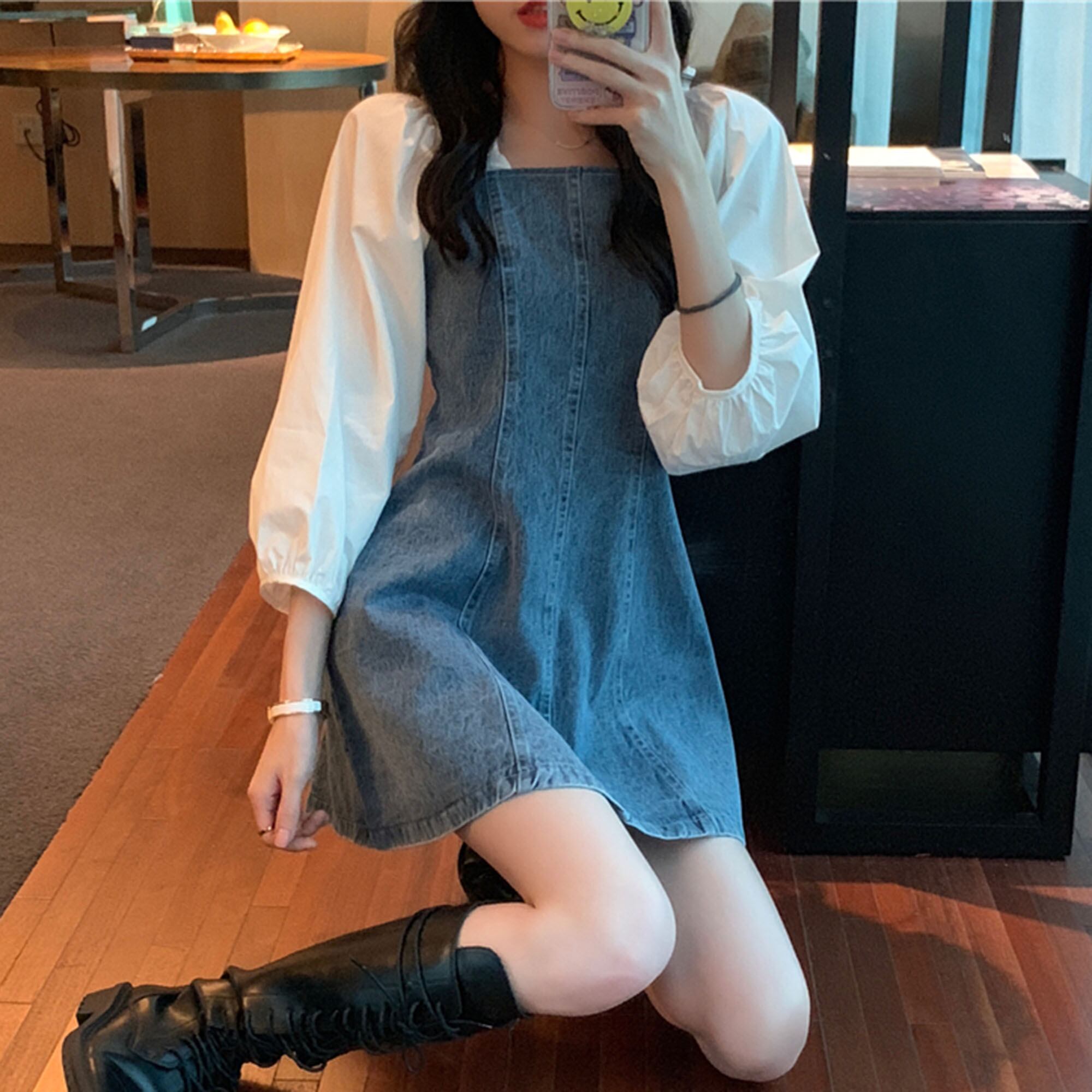 ドレス スプリングサマー薄手Aラインショートスカート ロング 春物 夏物 YY-ファッション66633159370