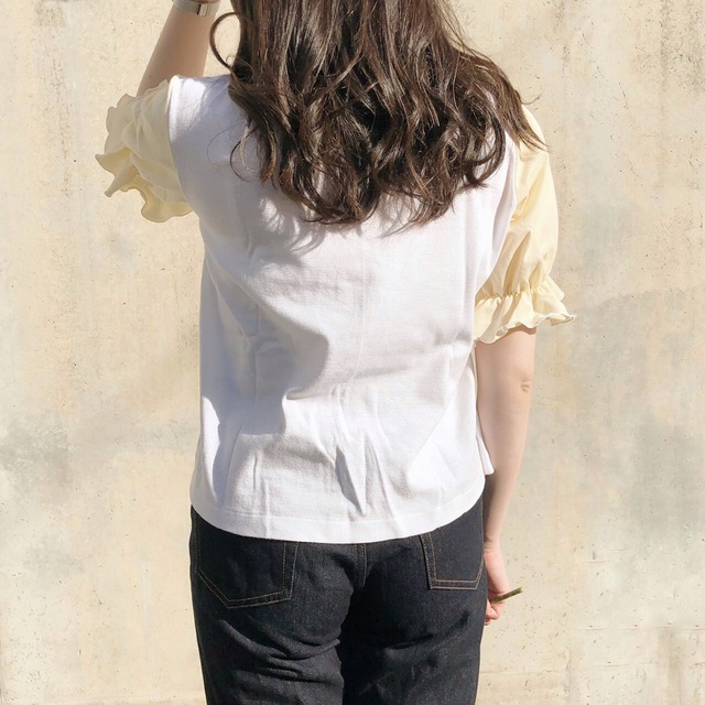 【綿100%】大人可愛い フリル袖ブラウス｜デニム調｜画像12