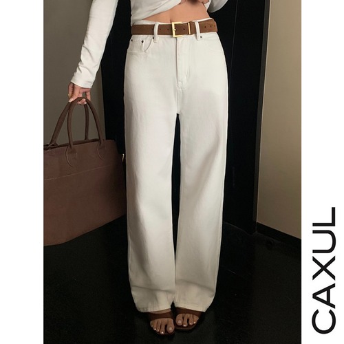 Straight White Denim