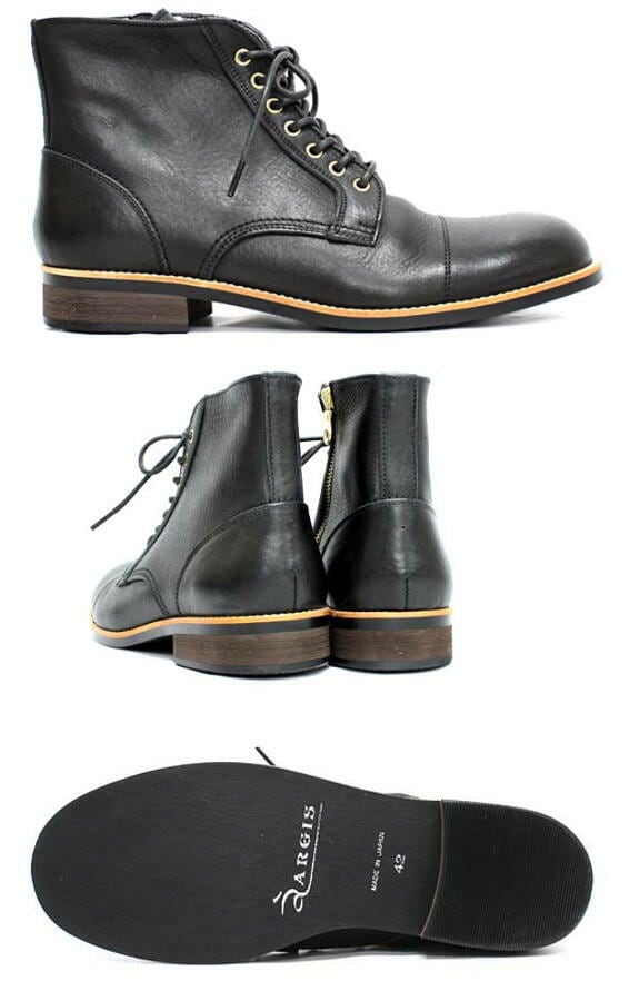 アルジス レザー ブーツ カジュアル メンズ 靴 ARGIS ブラック | BEES HIGH