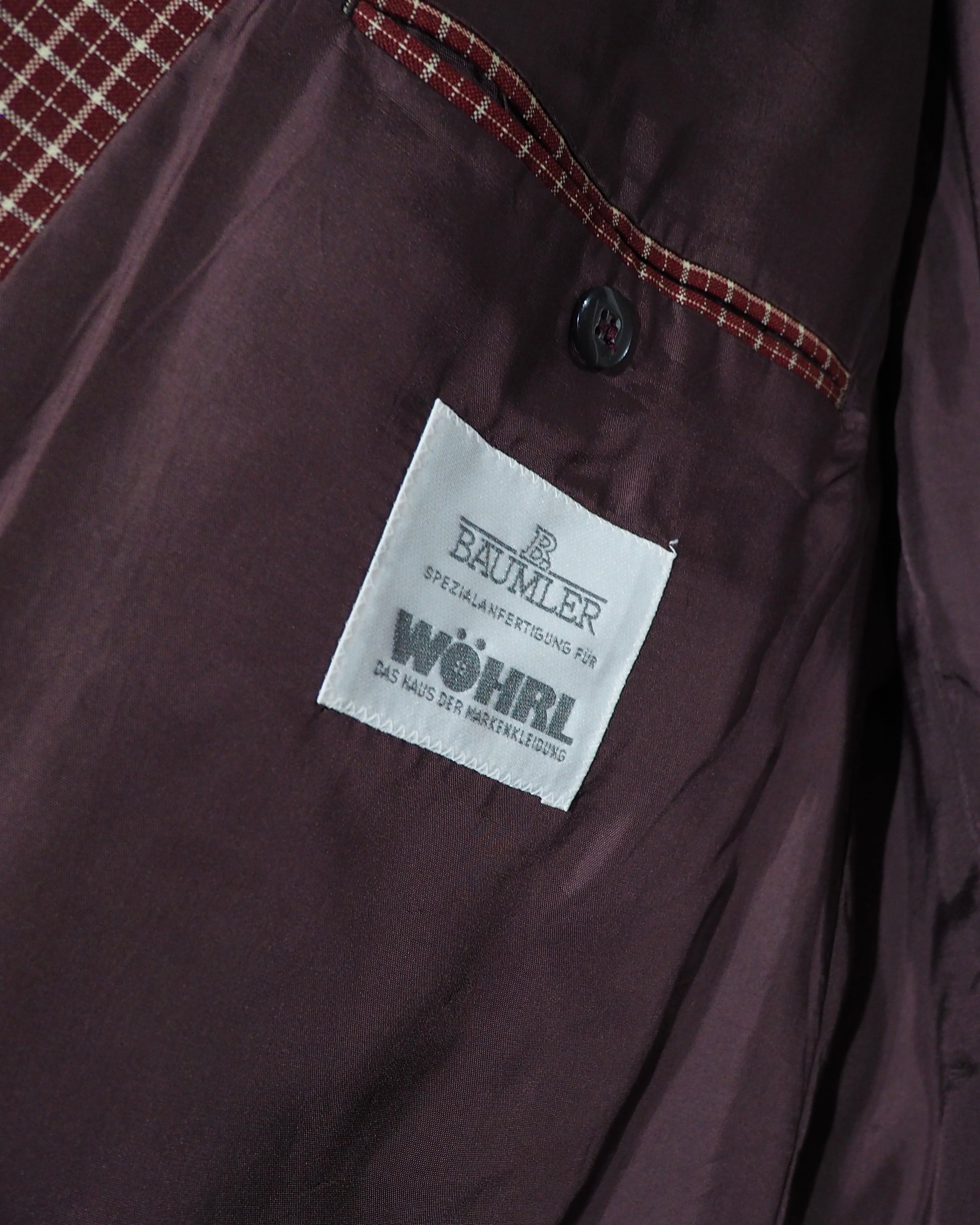 ” BAUMLER ” Plaid Check Pattern Vintage Double Breasted Tailored jacket