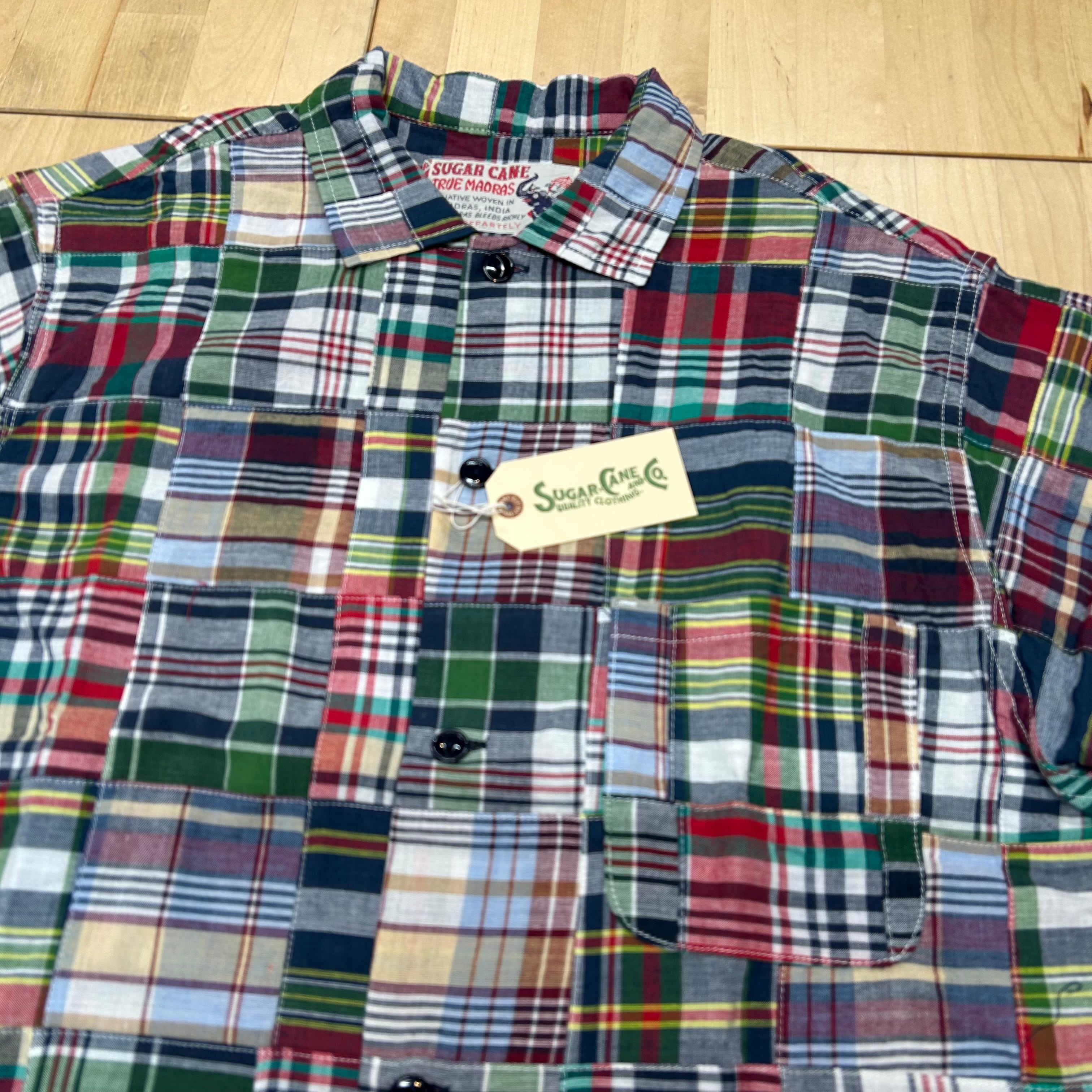 SUGAR CANE】 【品番:SC39739-165(RED)】 「MADRAS CHECK PATCHWORK